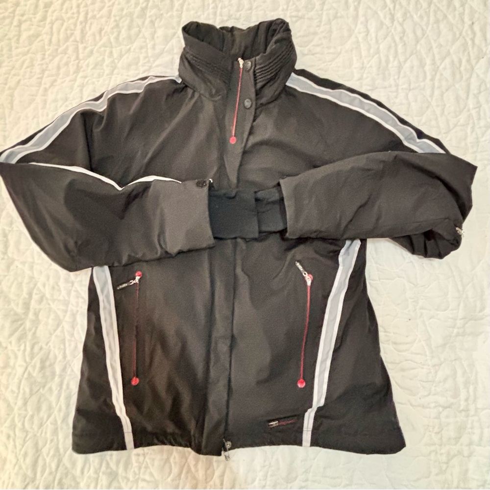 KILLY Women’s Black Ski Snowboard Jacket Technical Sport System AU10 US8 *RECCO*